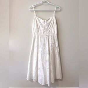 BARDOT white cotton eyelet summer dress size 8/M US
